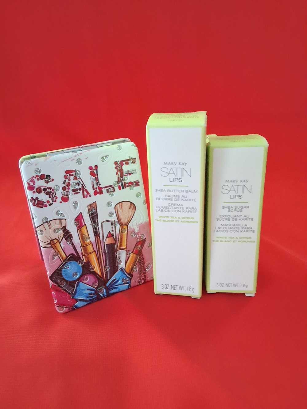 Mary Kay Satin Lips Shea Butter Balm & Sugar Scrub Set - White Tea & Citrus